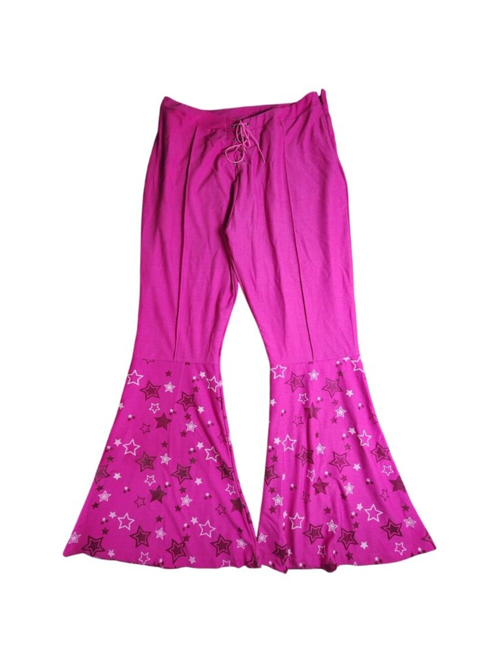 Barbie The Movie Spirit Pink Star Bell-Bottom Pants, Women's XL